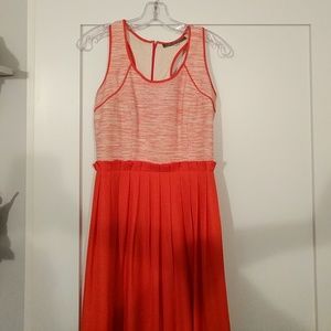 Redish orange dress from Anthropologie